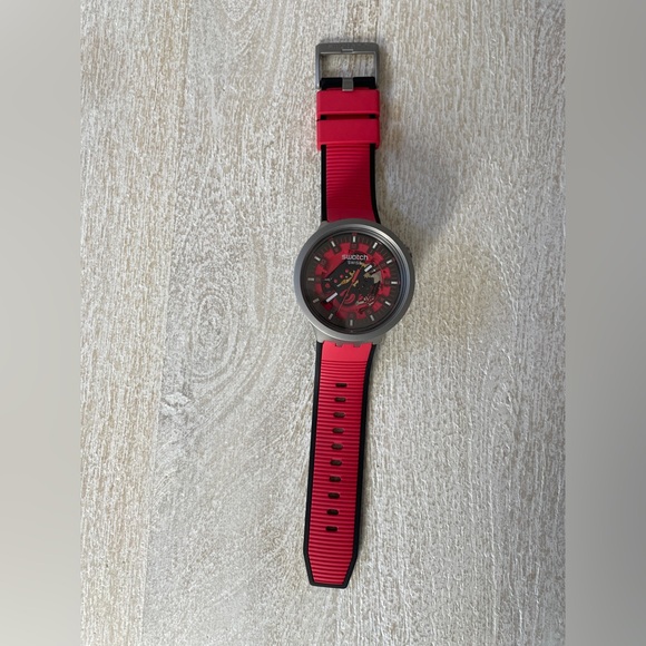 Swatch Red Juicy Watch SB07S110 Big Bold Irony - Picture 7 of 11